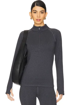 Varley Sudadera con cremallera always warm base layer en color charcoal talla L en - Charcoal. Talla L (también en M, S).