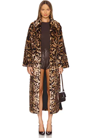 Adrienne Landau Abrigo the pamela faux fur en color marrón talla M en - Brown. Talla M (también en S).