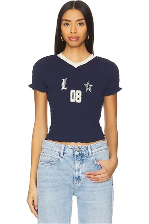 Lioness Scrunched spectate top en color azul marino talla L en - Navy. Talla L (también en M, S, XL, XS).