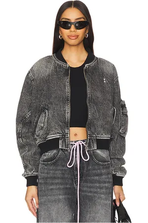 Icon Denim Ivy denim bomber en color talla L en - Grey. Talla L (también en M, S, XS).
