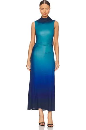 Simkhai Vestido sin mangas de medio largo adlina en color azul cerceta talla L en - Teal. Talla L (también en M, S, XL, XS).