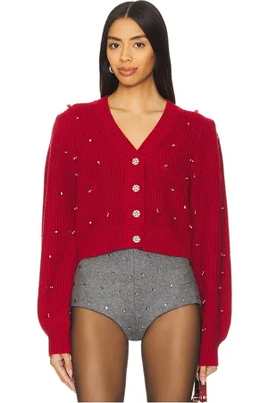 ASTR Cárdigan delsie en color talla L en - Red. Talla L (también en M, XL).