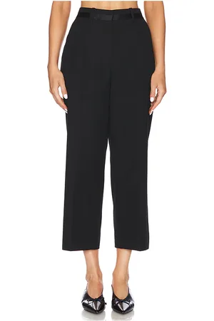 ANINE BING Pantalón con trabillas louisa en color talla 32 en - Black. Talla 32 (también en 34, 36, 38).