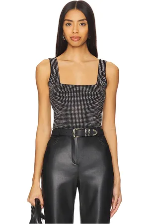 GOOD AMERICAN Camiseta tirantes crystal en color negro talla 2X en - Black. Talla 2X (también en 3X, 4X, 5X, S, XS).