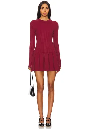 Free People Minivestido emmy en color rojo talla L en - Red. Talla L (también en M, S, XL, XS).