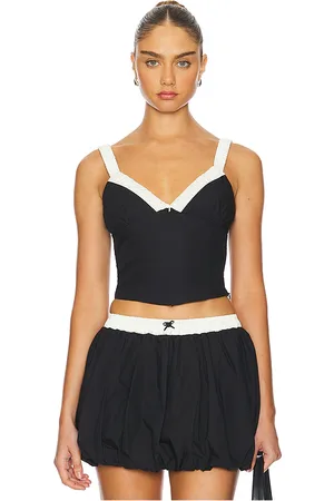 Nialaya Camiseta corsé en color talla L en - Black. Talla L (también en M, S, XL, XS).