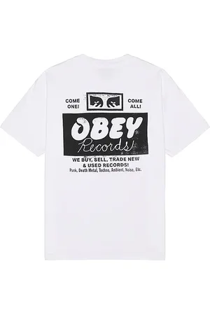 Obey Camiseta en color talla L en - White. Talla L (también en M, S).