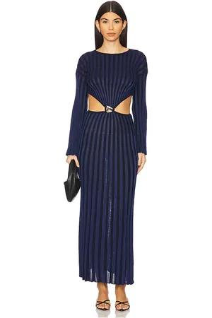 Baobab Maxivestido con corte bentley en color azul marino talla L en - Navy. Talla L (también en M, S, XL).