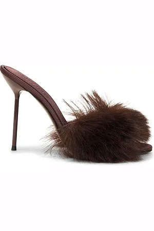 PARIS TEXAS Pantunfla furry lidia en color talla 36 en - Brown. Talla 36 (también en 37).