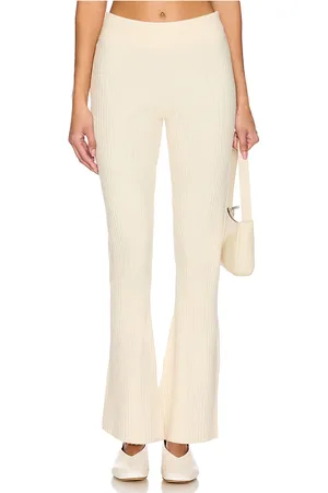 Spiritual Gangster Pantalón victoria en color crema talla L en - Cream. Talla L (también en M, S, XL, XS).