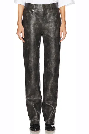 Isabel Marant Pantalones cuero sintético coralea en color negro talla 34/2 en - Black. Talla 34/2 (también