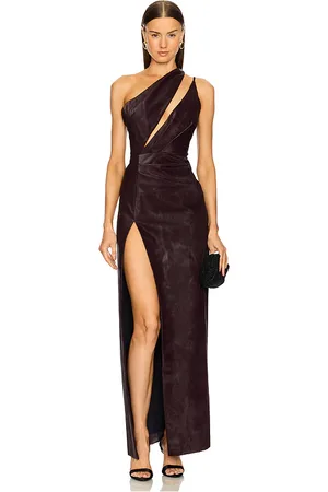 Michael Costello Vestido largo analeah en color morado talla M en - Purple. Talla M (también en S, XS).