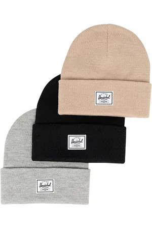 Herschel Gorro en color bronce talla all en Black Heather Light Grey & Cobblestone - Tan. Talla all.