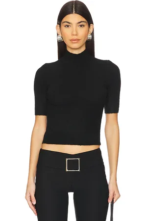 SER.O.YA Top de punto peludo yuna en color talla L en - Black. Talla L (también en M, S, XS, XXS).