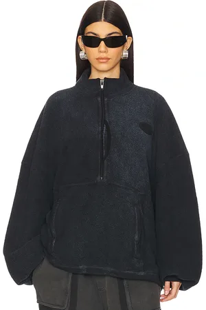 Alexander Wang Sudadera con cremallera mainline en color azul marino talla L en - Navy. Talla L (también en M, S, XS).