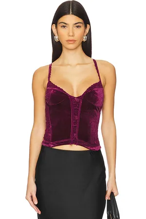 Free People Corsé before daylight en color talla L en - Wine. Talla L (también en M, S, XS).