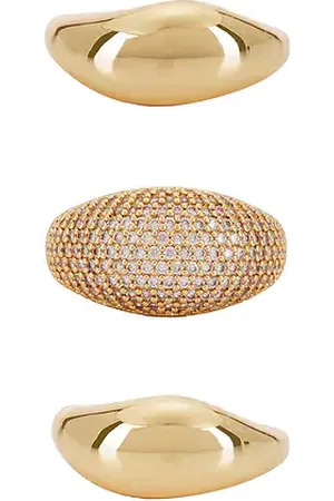 Ettika Conjunto de anillos timeless glamour en color oro metálico talla 6 en - Metallic Gold. Talla 6 (también en 5, 7, 8).