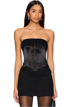 MORE TO COME Lucia corset top en color talla L en - Black. Talla L (también en M, S).
