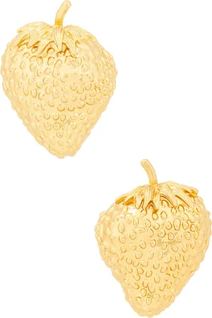 Cult Gaia Pendiente strawberry en color oro metálico talla all en - Metallic Gold. Talla all.