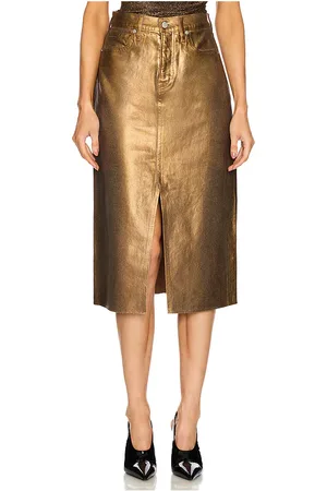 VERONICA BEARD Falda midi victoria en color oro metálico talla 00 en - Metallic Gold. Talla 00 (también en 12, 14).