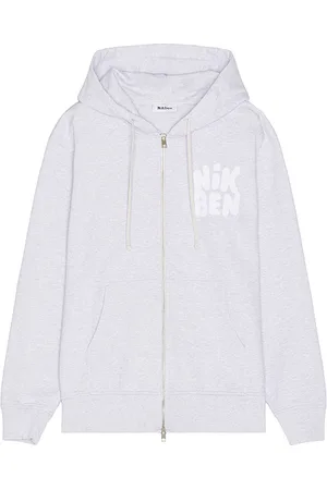 Nikben Sudadera con capucha con cremallera core en color talla L en - Grey. Talla L (también en M, S, XL/1X).