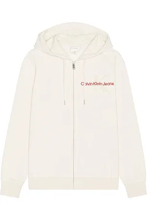 Calvin Klein Sudadera en color crema talla L en - Cream. Talla L (también en M, S, XL/1X).