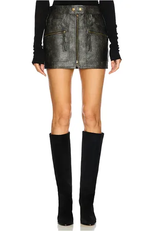 Isabel Marant Minifalda cuero sintético claudine en color charcoal talla 34/2 en - Charcoal. Talla 34/2 (t