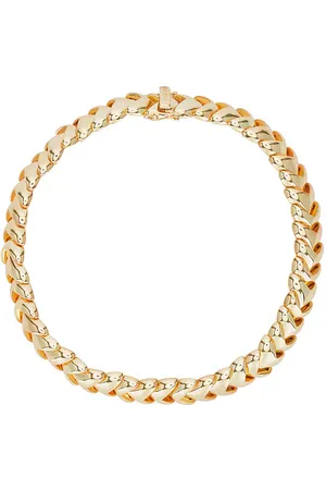 ANINE BING Cuello cadena layered heart en color oro metálico talla all en - Metallic Gold. Talla all.
