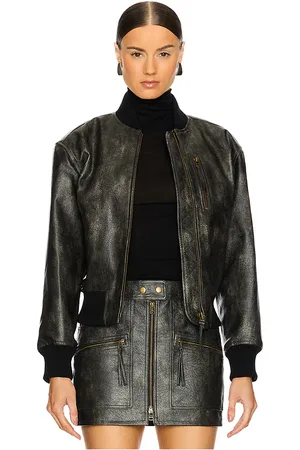 Isabel Marant Bombardero de piel sintética crisley en color negro talla 34/2 en - Black. Talla 34/2 (tambi