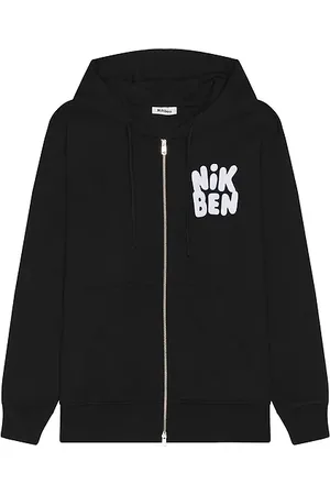 Nikben Sudadera con capucha con cremallera core en color talla L en - Black. Talla L (también en S, XL/1X).