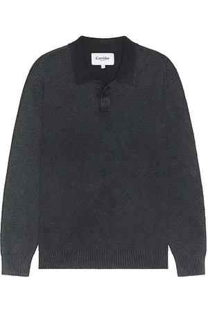 Corridor Long sleeve rice stitch polo en color talla S en - . Talla S (también en XL/1X).