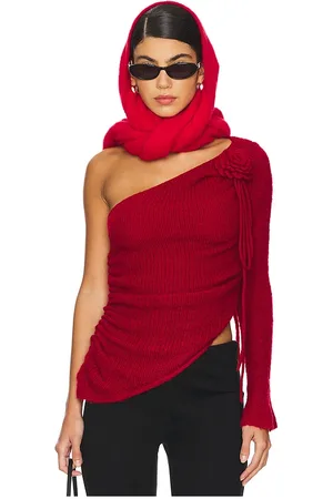 For Love & Lemons Top punto ayanna en color talla L en - Red. Talla L (también en M, S, XL, XS).