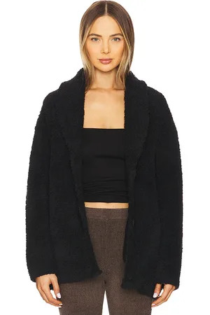 Barefoot Dreams Chaqueta cozychic shearling buttoned jacket en color talla L en - Black. Talla L (también en M, S, XL, XS)