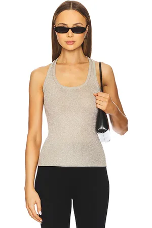A.L.C. Camiseta tirantes iris en color neutral metálico talla L en - Metallic Neutral. Talla L (también en M, XS).