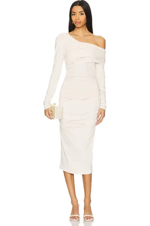 Susana Monaco Vestido midi en color ivory talla M en - Ivory. Talla M (también en XS).