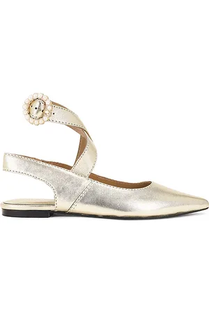 Free People Zapato plano parisa en color oro metálico talla 10 en - Metallic Gold. Talla 10 (también en 6, 6.5, 7, 7.5, 8, 8.5