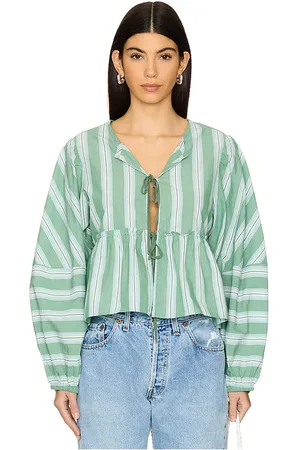 Free People Blusa brunch babe en color verde talla S en - Green. Talla S (también en XS).