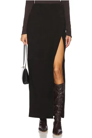 EAVES Falda larga de gamuza cruz en color talla L en - Black. Talla L (también en M, S, XL, XS).