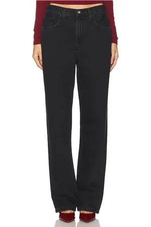 Favorite Daughter Jeans rectos largos de tiro bajo tommy en color negro talla 26 en - Black. Talla 26 (también en 27, 28, 29