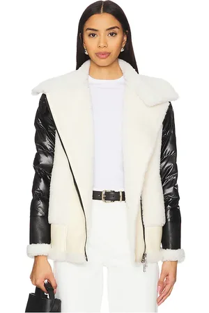 JOCELYN Chaqueta moto faux en color negro, blanco talla L en - Black,White. Talla L (también en M, S, XS).
