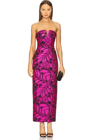 Milly Vestido midi judith en color rosado talla 2 en - Pink. Talla 2 (también en 4, 6).