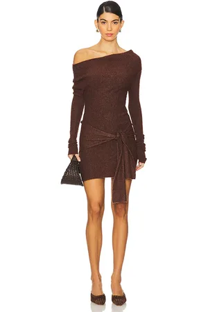 Camila Coelho Vestido leonie en color talla L en - Brown. Talla L (también en M, S, XL, XS, XXS).
