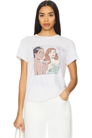 RE/DONE Camiseta clásica happy hour en color blanco talla M en - White. Talla M (también en XS).