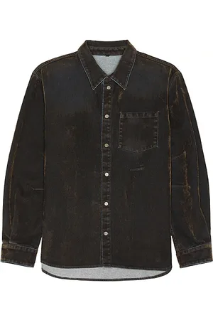 Helmut Lang Camisa curved en color marrón talla M en - Brown. Talla M (también en S, XL/1X).