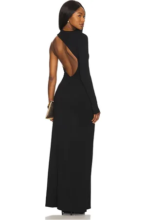 superdown Vestido largo bethany en color talla L en - Black. Talla L (también en M, S, XL, XS, XXS).