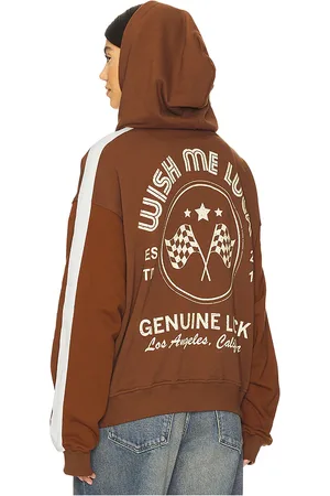 Wish Me Luck Capucha con cremallera genuine luck en color talla L en - Brown. Talla L (también en M, S, XL/1X, XS).
