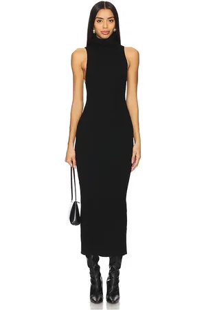 ENZA COSTA Vestido largo de cuello tortuga en color talla M en - Black. Talla M (también en S, XL).