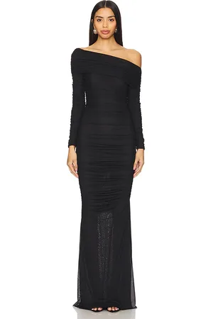 SER.O.YA Vestido largo luana en color talla L en - Black. Talla L (también en M, S, XS).