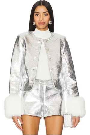 Retrofete Chaqueta talvi en color plateado metálico talla L en - Metallic Silver. Talla L (también en M, S, XL, XS, XXL).