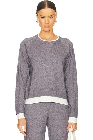 MONROW Jersey cuello redondo crew neck sweater en color gris talla L en - Grey. Talla L (también en M, S, XL).